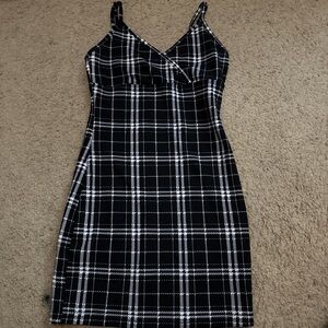SHEIN Black and White Sheath Mini Dress